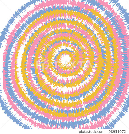 Vector Tie Dye Swirl background. Rainbow colorful Spiral Tie Dye. Groovy Tiedye Shirt print. Fabric Repeat. Pale Tie Dye Backdrop. Hand drawn illustration. 98951072