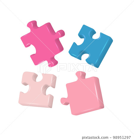 3D render Illustration of Colorful jigsaw puzzle cubes, strategy jigsaw business and education concept. Vector isolated icons. 3D render Illustration of Colorful jigsaw puzzle cubes, strategy jigsaw business and education concept. Vector isolated icons. 98951297