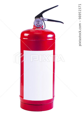 Red fire extinguisher isolated on white 98951571