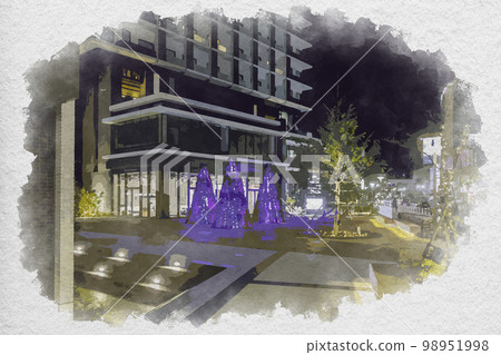 Watercolor style Achiterasu Kurashiki, Kurashiki City, Okayama Prefecture 98951998