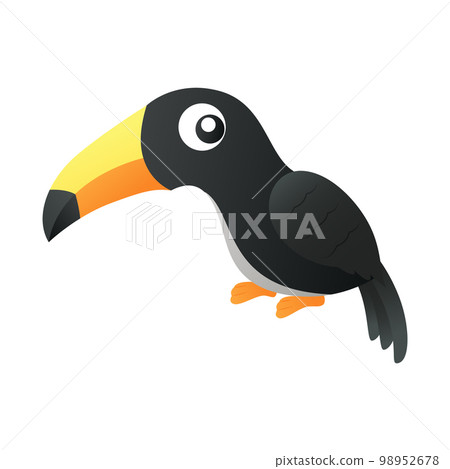 Toucan bird . Cute isolated cartoon vector . 98952678