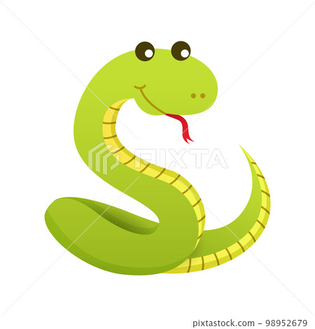 Snake . Cute isolated cartoon vector . 98952679