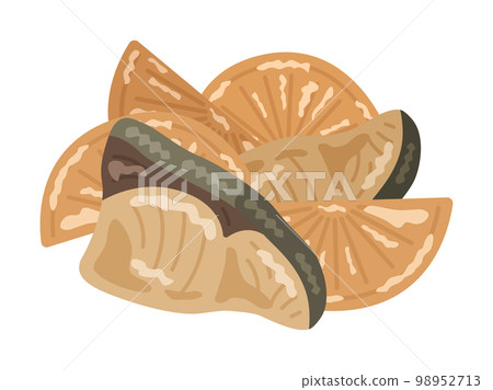 Boiled yellowtail radish illustration 98952713