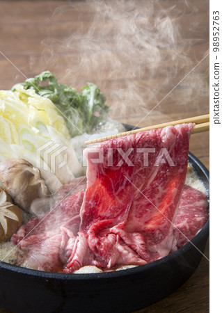 Sukiyaki Japanese beef dish Sukiyaki Japanese beef dish 98952763
