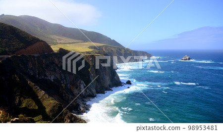 Foggy Big Sur California Pacific Ocean Foggy Big Sur California Pacific Ocean 98953481
