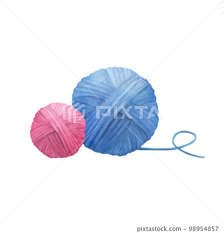 Watercolor illustration of two clews isolated on white background 98954857