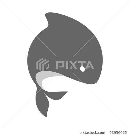 Whale in flat style. Vector illustration 98956065