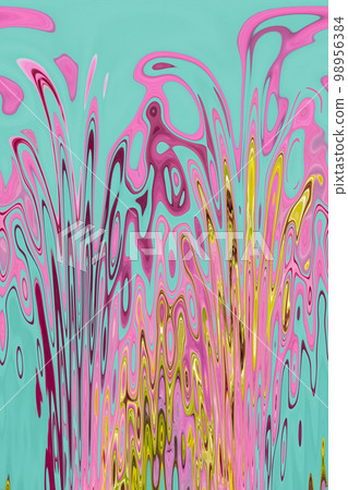 Distorted photo, abstract lilac and pink patterns on a delicate blue Distorted photo, abstract lilac and pink patterns on a delicate blue 98956384