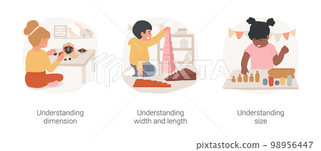 Get ready for kids party isolated cartoon vector illustration set. Kid making DIY invitation with mom, decorate home together, order birthday cake, children party, family gathering vector cartoon. Get ready for kids party isolated cartoon vector illustration set. Kid making DIY invitation with mom, decorate home together, order birthday cake, children party, family gathering vector cartoon. 98956447