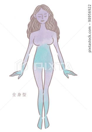 Whole body cold and warm illustration 98956922