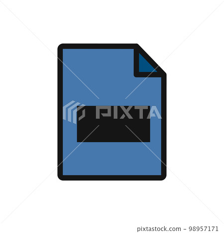 File line icon isolated on white background. Black flat thin icon on modern outline style. Linear symbol and editable stroke. Simple and pixel perfect stroke vector illustration. 98957171