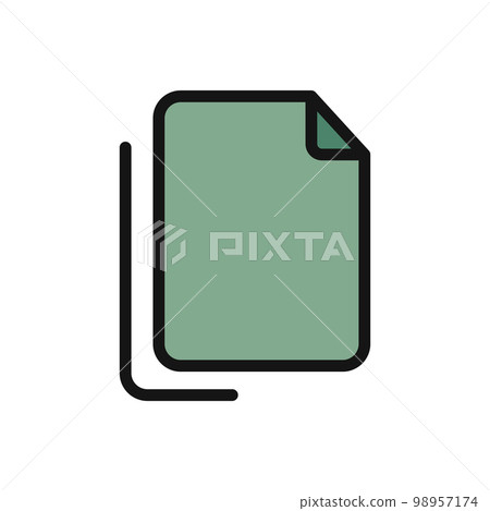 Copy file line icon isolated on white background. Black flat thin icon on modern outline style. Linear symbol and editable stroke. Simple and pixel perfect stroke vector illustration. Copy file line icon isolated on white background. Black flat thin icon on modern outline style. Linear symbol and editable stroke. Simple and pixel perfect stroke vector illustration. 98957174