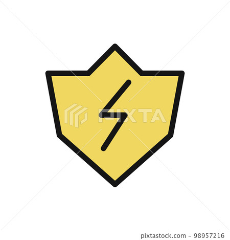 Energy Saving line icon isolated on white background. Black flat thin icon on modern outline style. Linear symbol and editable stroke. Simple and pixel perfect stroke vector illustration. 98957216
