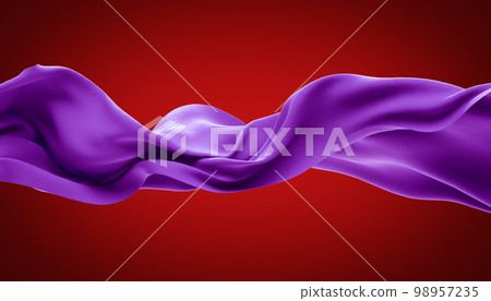 Abstract wave fabric movement dynamic orange color Abstract wave fabric movement dynamic orange color 98957235