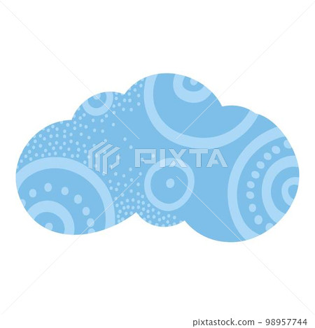Cute colorful cloud. Childish flat vector illustration collection. Weather forecast, meteorology. Rainy, cloud, sunny isolated on white background. T shirt print design element 98957744