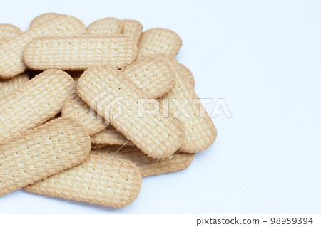 Biscuits on white background. Biscuits on white background. 98959394