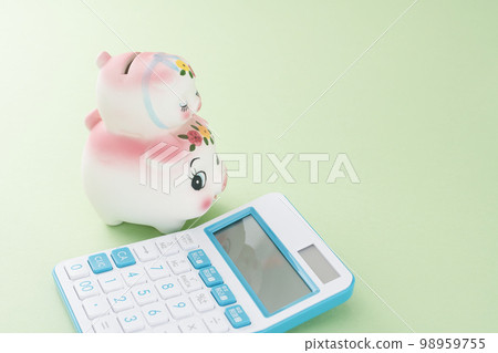 親子小豬存錢罐和計算器 親子小豬存錢罐和計算器 98959755