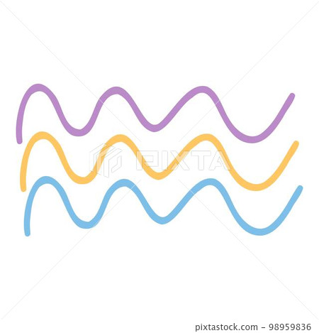 Cute colorful rainbow lines. Childish flat vector illustration collection. Weather forecast, meteorology. Rainy, cloud, sunny isolated on white background. T shirt print design element Cute colorful rainbow lines. Childish flat vector illustration collection. Weather forecast, meteorology. Rainy, cloud, sunny isolated on white background. T shirt print design element 98959836