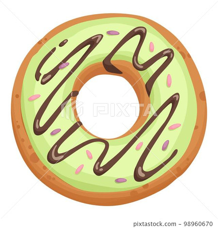 Donut cake icon cartoon vector. Chocolate sweet Donut cake icon cartoon vector. Chocolate sweet 98960670