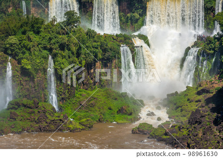Iguacu falls on Argentina Side from southern Brazil side, South America 98961630