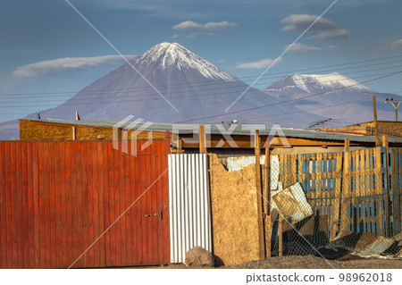 Licancabur and dramatic volcanic landscape at Sunset, Atacama Desert, Chile Licancabur and dramatic volcanic landscape at Sunset, Atacama Desert, Chile 98962018