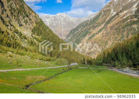 Alpine farm in Green Stubai valley near Innsbruck, Tirol, Austria 98962035