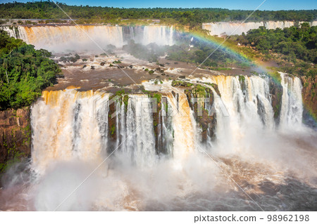 Iguacu falls on Argentina Side from southern Brazil side, South America 98962198