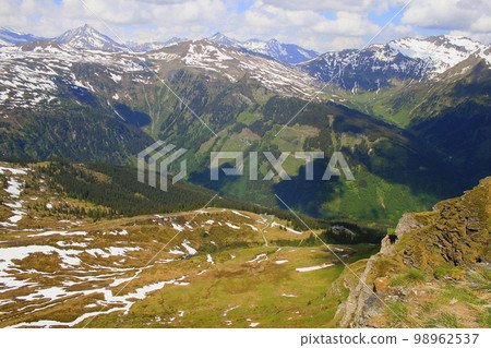 Tyrol Stubnerkogel alps above Bad Gastein and Hohe Tauern range, Austria Tyrol Stubnerkogel alps above Bad Gastein and Hohe Tauern range, Austria 98962537