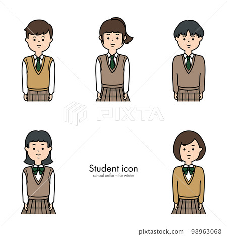 Junior high and high school icon Winter clothes 98963068