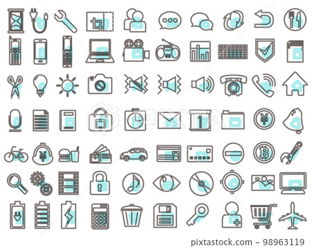 大綱業務圖標集淡藍色 98963119