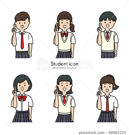初高中生icon 夏裝One point pose 98963253