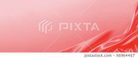 Draped silk red cloth background texture 98964487
