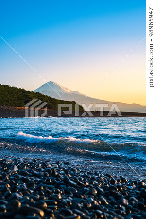 Fuji seen from Miho no Matsubara (dawn) 98965947