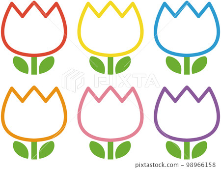 簡單可愛的鬱金香標題集 98966158