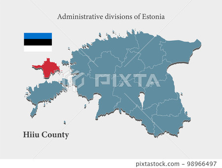 Vector map Estonia, region Hiiu country Vector map Estonia, region Hiiu country 98966497