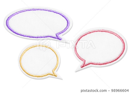Speech bubble shaped patch background texture Speech bubble shaped patch background texture 98966604
