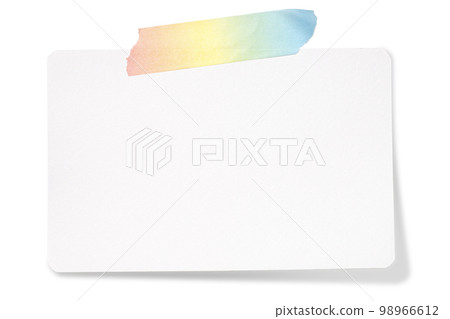 Pieces of paper taped in colorful rainbow colors Pieces of paper taped in colorful rainbow colors 98966612