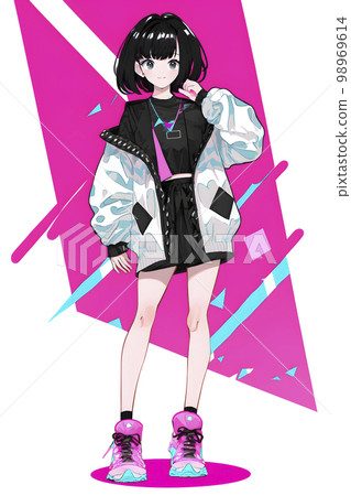 Cool beauty Fashionable woman "AI-generated image" 98969614