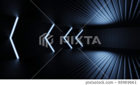 Blue illumination near-future space 98969661