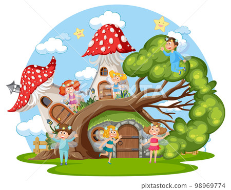 Fairytale house in cartoon style Fairytale house in cartoon style 98969774