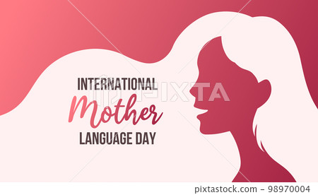 International Mother Language Day. February 21. Template for background, banner, card, poster with text. Vector  98970004