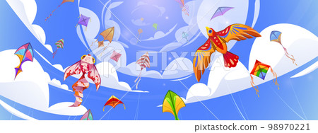 Makar sankranti, kite festival background 98970221