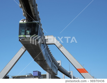 Shonan Monorail crossing the bridge Shonan Monorail crossing the bridge 98970436