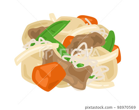 Illustration of meat and potatoes 98970569