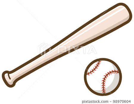 Baseball ball and bat 98970604