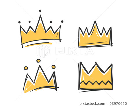 Hand Drawn Crowns 98970650