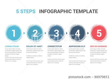 Infographic Template with 5 Steps Infographic Template with 5 Steps 98970651