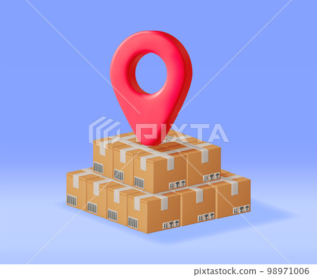 3D Carton Packaging Box with Location Pin 3D Carton Packaging Box with Location Pin 98971006