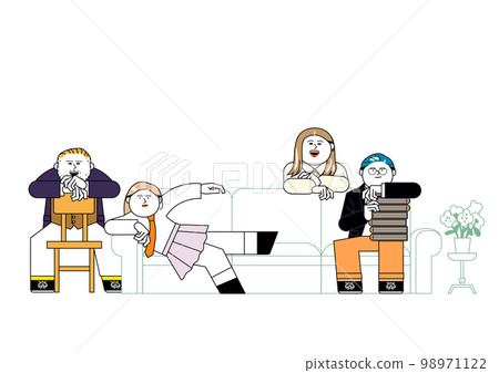 Family relaxing in the living room _ smile Family relaxing in the living room _ smile 98971122