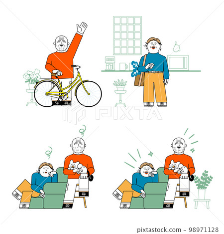 高級男女插圖集_微笑&不滿 98971128